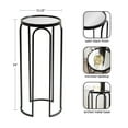 thumbnail image 2 of Kate and Laurel Pomeroy Modern Decorative Drink Table, 11 x 11 x 24, Mirrored Glass and Black, Contemporary Pedestal Table with Arched Base and Round Tabletop, 2 of 6