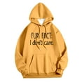 thumbnail image 3 of Aihuaihua Fun Fact I Don't Care Hoodie I Do Not Care Hoodie Funny Sarcastic Saying Sweatshirt Graphic Pullover Top, 3 of 4