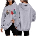 thumbnail image 1 of WEAIXIMIUNG Robe Chandail en Molleton avec Poches Maxi Mode Décontractée Ample Imprimé Sport Chandail à Capuchon Chandail à Capuchon, 1 of 4