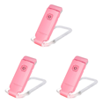 thumbnail image 1 of Luz de lectura nocturna para libros, minilámpara LED con clip recargable por USB, rosa, 3 uds., 1 of 2