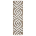 thumbnail image 2 of Stair Treads 9 inch by 28 inch by sussexhome Braid Collection Trellis Design Vibrant and Soft Stair Treads, Beige & White, Pack of 4 [100% Polypropylene], 2 of 3
