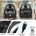 thumbnail image 6 of 8-Inch Oscillating Desk Fan with 3 Speeds, 180° Adjustable Tilt, Quiet Personal Fan for Home, Office, Bedroom, 6 of 6