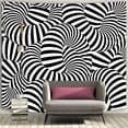thumbnail image 3 of 3D Vision Tapestry Black and White Wall hanging,Psychedelic Spiral Tapestry Stun Wall Art Tapestries Hanging for Dorm Room Living Home Decorative 59 x 51 Inches, 3 of 6