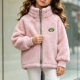 thumbnail image 5 of Gealkoca Girls Fleece Lined Full-Zip Jacket Winter Plush Warm Coats Soft & Cozy Stand-Collar Coat Long Sleeve Soft Outerwear with Pockets 1-12Y, 5 of 7