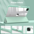 thumbnail image 7 of Fintie Transparent Case with Soft TPU Edge for iPad Pro 11 Inch  4th2022 / 3rd / 2nd / 1st Generation - Slim Clear Hard Back Cover with Pencil Holder, Auto Wake/Sleep, Green, 7 of 7