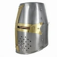 thumbnail image 2 of Armory Replicas Mighty Great Brass 18g Helm Knights Helmet, 2 of 5