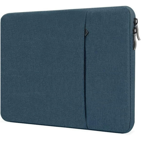 MYKOM 13-Inch Laptop Sleeve Case for 2024-2022 MacBook Air 13.6 inch with Apple M3 M2 Chip & 2022 MacBook Pro 13.3 inch M2 Chip Accessory Traveling Carrying Canvas Bag Cover Simple Case (Navy Blue)
