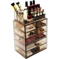 thumbnail image 3 of HLL Acrylic makeup storage box with 7 transparent drawers, multi-level with Drawers and Removable Topper for jewelry and cosmetics(Bronze Glow), 3 of 5