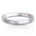 thumbnail image 3 of Bague de Naissance Empilable avec Gravure - Tourmaline Rose (Octobre), 3 of 7