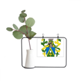 thumbnail image 1 of Pitcairn Islands Oceania National Emblem Metal Picture Frame Cerac Vase Decor, 1 of 3