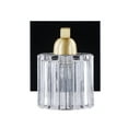 thumbnail image 5 of Aspen Creative 62321, Bathroom Vanity 1 Lights Fixture, 4-3/4" W x 5-5/8" H x 5-1/4" E, Matte Black & Warm Brass Finish, Bulb Not Included, 5 of 8