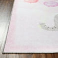 thumbnail image 5 of Whimsical Nursery Elephant Indoor Flatweave Polyester Anti-Skid Kids' Area Rug, 5' x 7'6", Soft Pink by Superior, 5 of 6