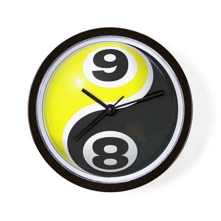CafePress - 8 Ball 9 Ball Yin Yang - 10 Quartz Analog Battery-Powered Modern Wall Clock, Unique