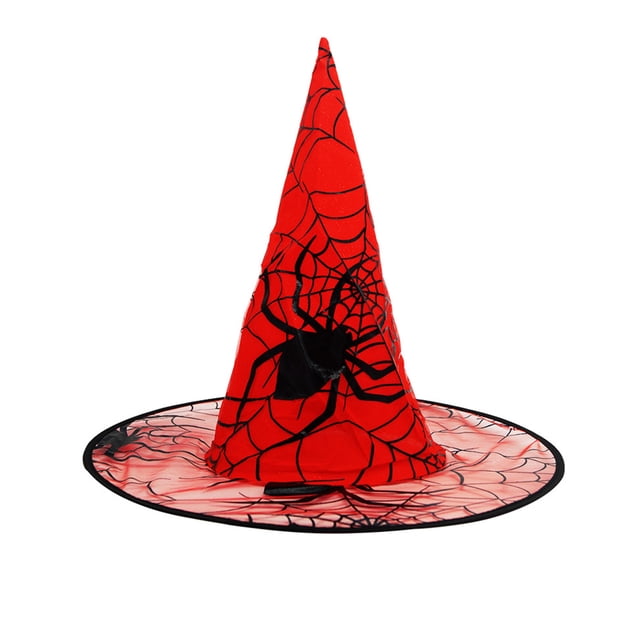Xihbxyly Sombrero de Bruja de Halloween, Diseño Llamativo, Perfecto para Fiestas, Carnavales y Eventos de Disfraces, Tela Única, Accesorio Espeluznante, 35 Cm de Alto, 38 Cm de Ancho.