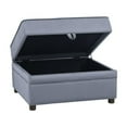 thumbnail image 5 of ACME Bois II Velvet Storage Ottoman in Gray, 5 of 6