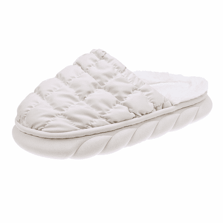 

JUSTUP Slippers Women Down Cloth Cotton Slippers Female Autumn and Winter Household Indoor Plush Slippers（6.5-7）