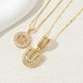 thumbnail image 2 of Xihbxyly Collares con Letras Iniciales, Juego de Joyas con Colgante Personalizable, Detalles de Piedras Brillantes, Longitud Ajustable para Mayor Comodidad, para Uso Diario o Ocasiones Especiales, Re, 2 of 2