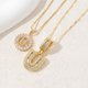 thumbnail image 1 of Paquete de 2 collares colgantes con letras iniciales., 1 of 3