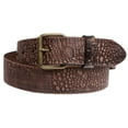 thumbnail image 3 of Croco Embossed Distressed 100% Leather Casual Belt for Men and Women, 3 of 6