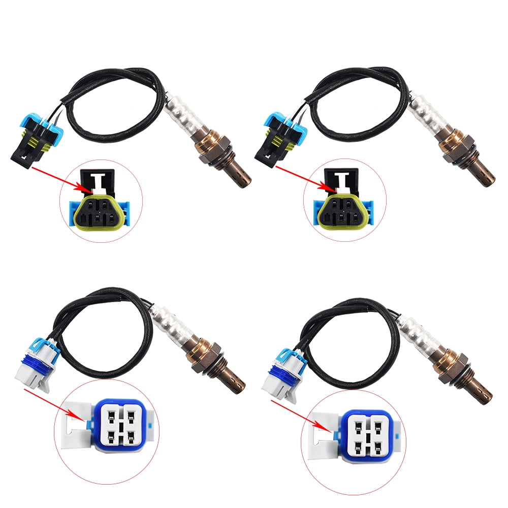 Upstream & Downstream Oxygen O2 Sensor, for 2003-2006 Cadillac Escalade Hummer H2 6.0L, 4-Pcs