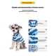 thumbnail image 2 of 1pc Green Polyester Material Striped Polo Shirt With Beaded Collar & Stretchy Cat Patterned T-shirt Dog Clothes For Small Dogs, 2 of 4