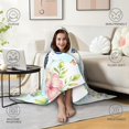 thumbnail image 4 of Beautiful Floral Sea Turtle Wearable Blanket Hoodies for Women Men Adults Sea Turtle Lovers Cozy Warm Funny Blue Butterfly Sea Turtles Hooded Blankets for Sofa Bed Decor Birthday Gifts 60x80 Inch, 4 of 5