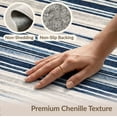 thumbnail image 6 of ODIKA Layering Vintage Striped Plaid Weathered Bands Navy Gingham for Dining Room, Large Office, Lounge, Non-Slip Chair-Friendly, 6 of 7