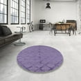 thumbnail image 4 of Ahgly Company Machine Washable Indoor Round Industrial Modern Purple Sage Bush Purple Area Rugs, 5' Round, 4 of 7