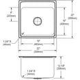 thumbnail image 2 of Elkay Lustertone Classic Stainless Steel 22" x 22" x 12-1/8", 4-Hole Single Bowl Drop-in Sink, 2 of 7