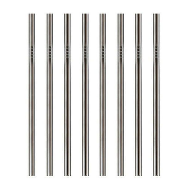 Pajitas de metal Pajitas de acero inoxidable 8 Set Pajitas de arcoíris reutilizables para beber con cepillo de limpieza para vasos Vhermosa CPB-DE-WX92-1
