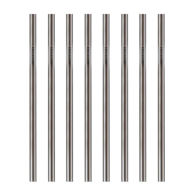Pajitas de metal, pajitas de acero inoxidable, juego de 8 pajitas reutilizables de arcoíris con cepillo de limpieza para vasos