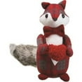 thumbnail image 3 of 11" Red and Gray Plaid Fox Holding Heart Christmas Tabletop Figurine, 3 of 3