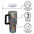 thumbnail image 4 of OBREWU Pioneer Flower Tumbler with Handle and Lid,40oz Pioneer Flower Double Wall Vacuum Insulated Tumbler,Pioneer Flower Cups Gift for Women and Men, 4 of 7