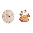 thumbnail image 1 of Reloj De Pared Creativo Y Silencioso De Madera Maciza Con Forma De Gato, Sin Tictac, Decorativo, Colgante, Regalo Para Restaurante, Oficina, Dormitorio Infantil, Cocina Y Hogar., 1 of 8