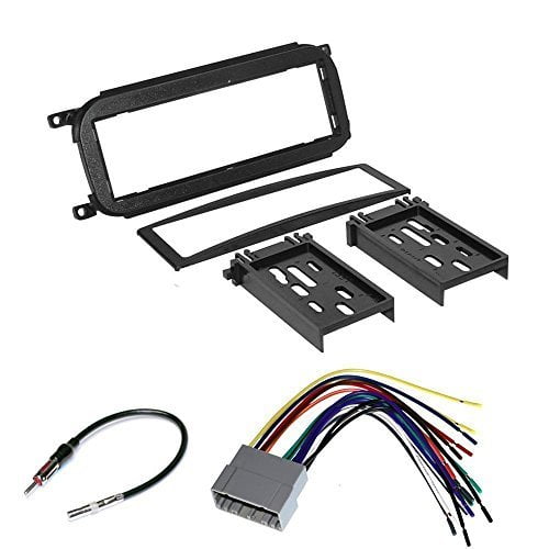 Car Radio Stereo CD Player Dash Install Mounting Trim Bezel Panel Kit Harness 