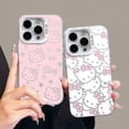 thumbnail image 2 of Coque Hello Kitty rose pour Samsung Galaxy S25 S24 S23 S22 S21 S20 Plus Ultra FE A55 A35 A54 A53 A15 A52 A52S, jolie coque IMD mate, 2 of 4