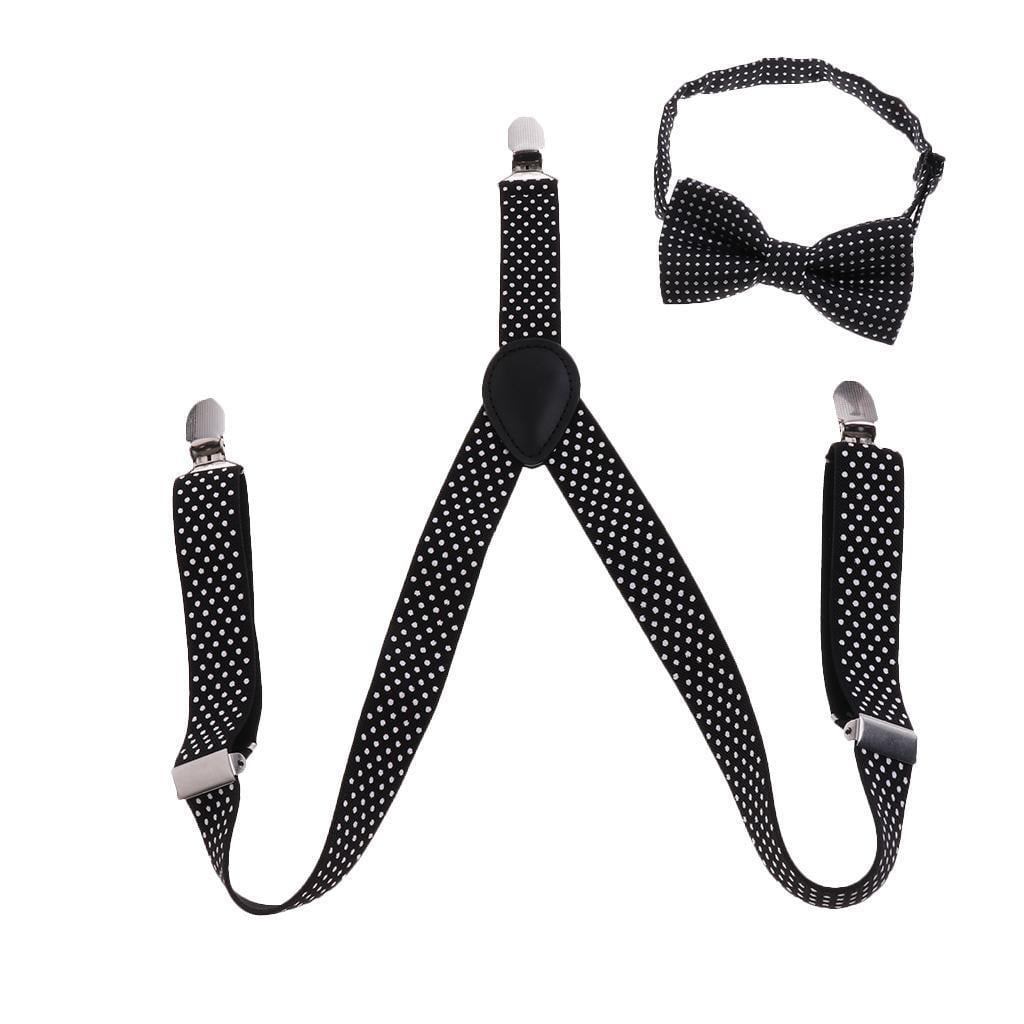 NEW UNISEX CLIP ON BRACES Y SHAPE SUSPENDERS ~ BLACK SILVER GOLD RED SEQUINS 