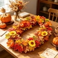 thumbnail image 6 of Fall Garland, Maple Leaf Autumn Garland 5.7Ft Artificial Hanging Leaves for Mantle Table Decorations for Home Front Door Outdoor Indoor Halloween Thanksgiving Fall Decor, 6 of 7
