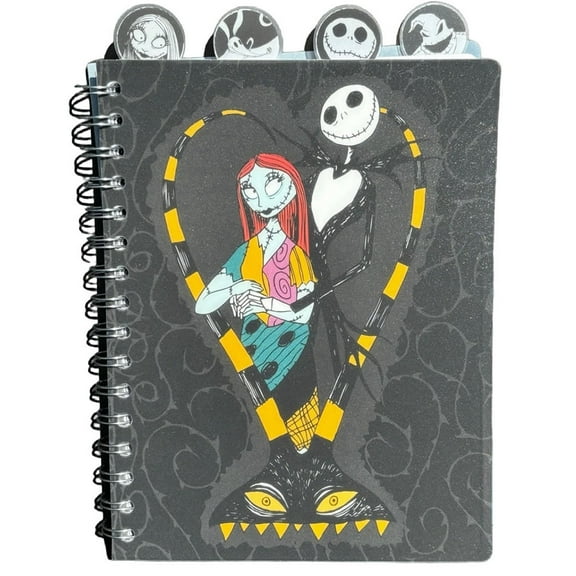 Innovative Designs Disney The Nightmare Before Christmas Tabbed Spiral Ruled Notebook, 96 Pages, 8" x 7" – Back to School Journal