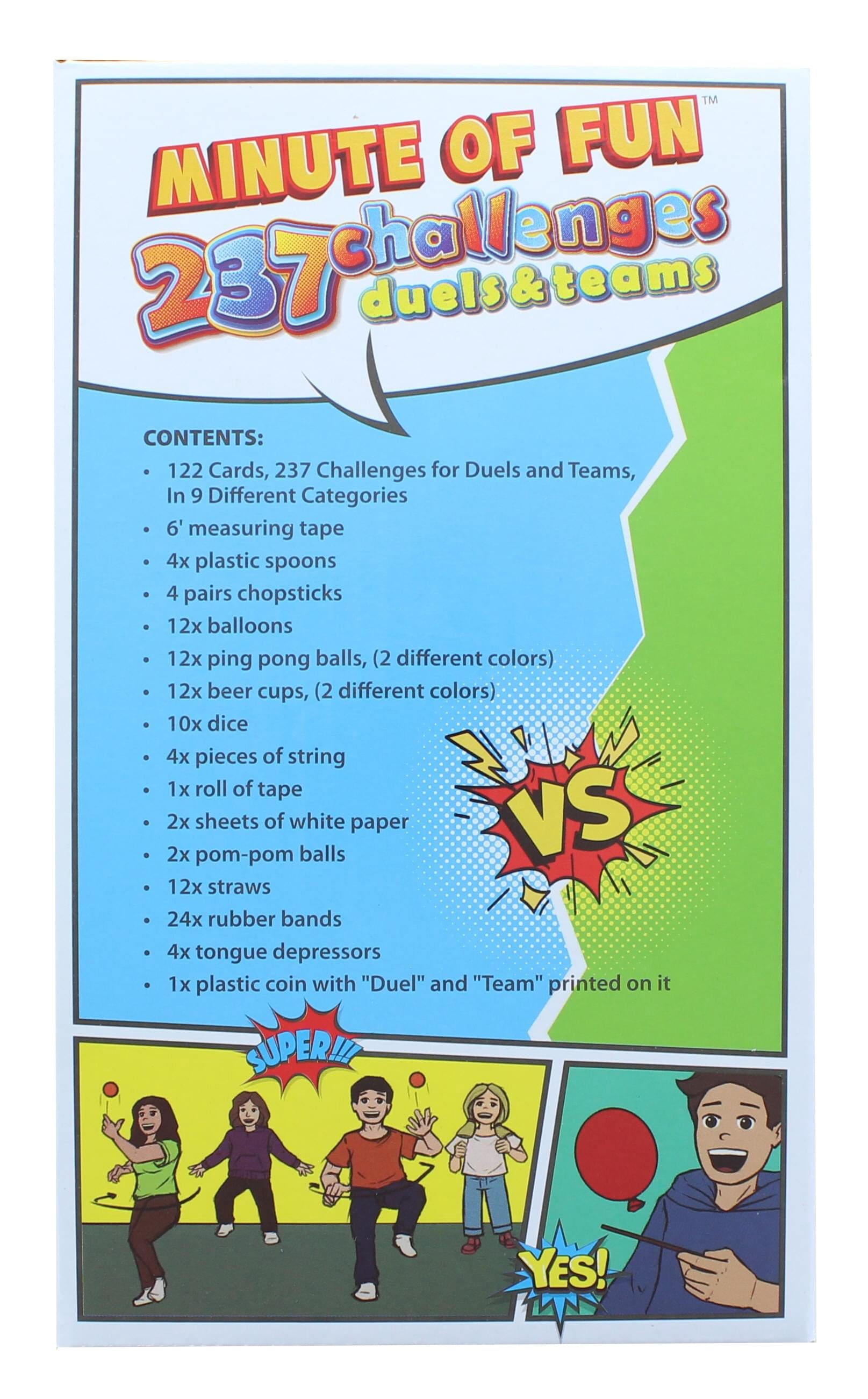 UT Brands Minute of Fun for Adults Party Board Game, Paper and Plastic Multicolor, 237 Count