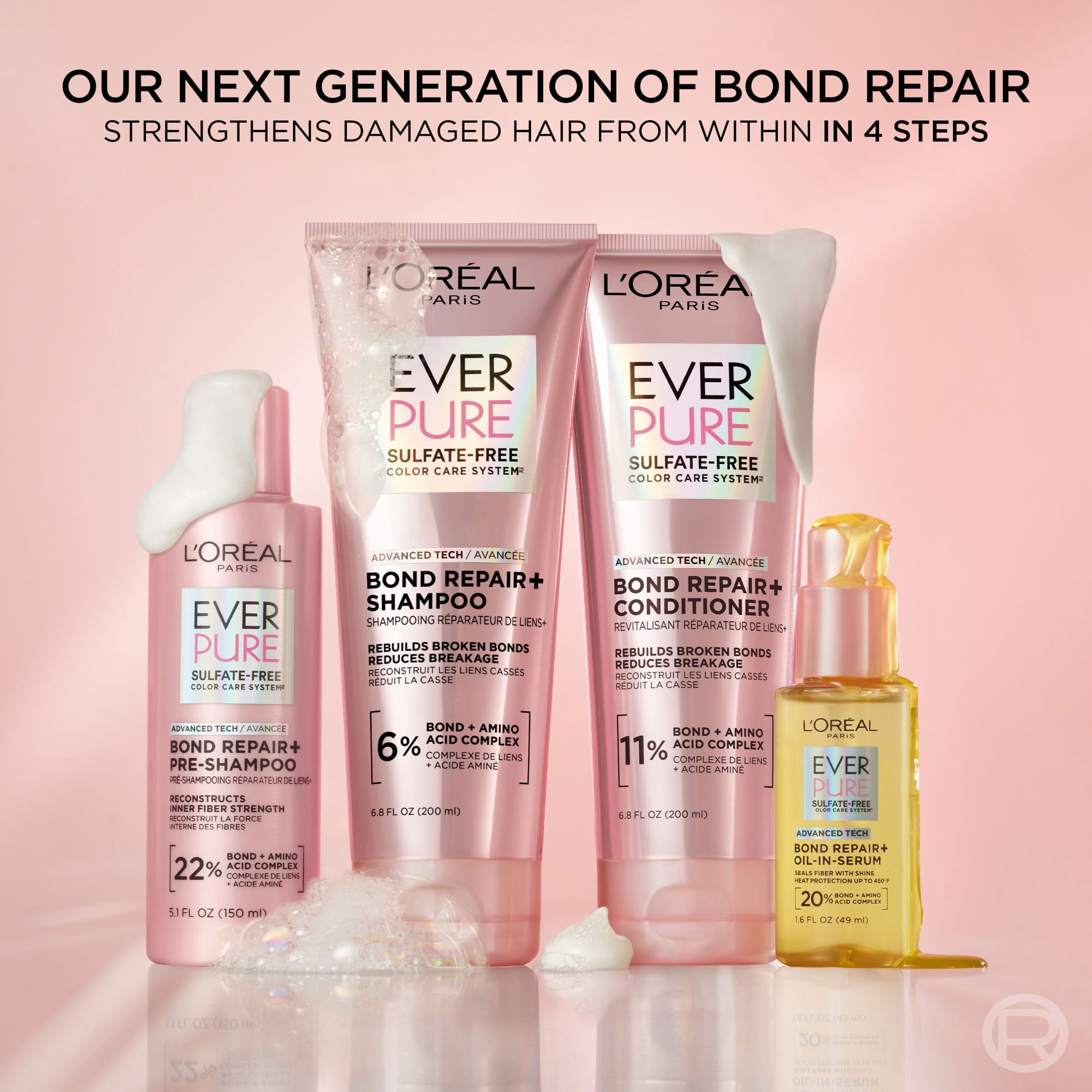 L'Oreal Paris EverPure Bond Repair Oil-in-Serum Hair Repair for Strength and Shine, 1.6 fl oz