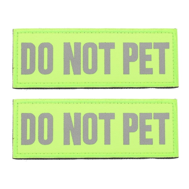 2 piezas de servicio reflectante parches de perros arneses adhesivo etiqueta adhesiva chaleco pegatina de nylon