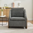 thumbnail image 6 of S-HOME Upholstered Armchair in Chenille Fabric with Wooden Frame - Stylish Accent Chair for Living Room or Bedroom, 6 of 10