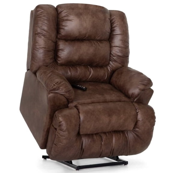 King Of Comfort Stockton Lay Flat Power Lift Recliner With Power Headrest. 500 Lbs. Capacity.