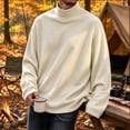 thumbnail image 5 of FchengtaiS Men's Big and Tall Turtleneck Shirts Long Sleeve Mock Neck Tops Fall Winter Warm Loose Fit Thermal Underwear, 5 of 5