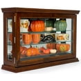 thumbnail image 1 of Displays2go Wooden Curio Display Cabinet, Wall or Counter – Cherry (DCC3422CH), 1 of 1