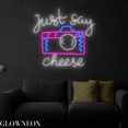 thumbnail image 2 of Glowneon Just Say Cheese Neon Sign, Camera Led Sign,Photo Studio Art, 2 of 4
