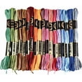 thumbnail image 1 of 18 madejas de 6 hebras de hilo de bordar multicolor jaspeado, hilo de punto degradado de colores arcoíris, hilo para pulseras de la amistad, hilo de estambre, hilo a granel, 1 of 9