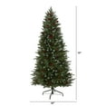 thumbnail image 4 of Nearly Natural Clear Prelit 300 LED Holiday Pine Snow Tipped Spruce Artificial Christmas Tree, 6', 4 of 9