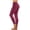 Wine high waisted yoga leggings a1, variant on Cagogo Women High Waisted Slim Fit Leggings Stretch Solid Casual Active Yoga Pants Workout Long Lounge Trousers, Black S